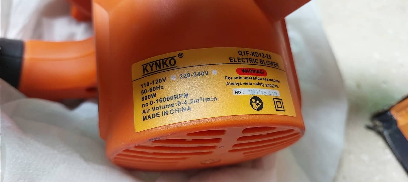 Offer sson End!!! ElectricAirBlower,Vacuum,Imported-Kynko 800W 16K RPM 0