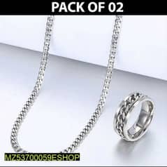 silver chain with ring