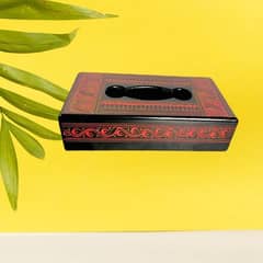 Handmade wooden Tissue box cover, naqashi on wood, chinioti design