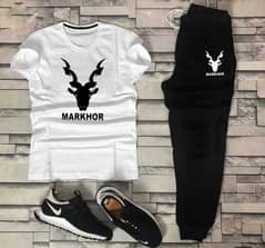 White & Black markhor printed For man & Boys-Soft & comfy Fabric Summe