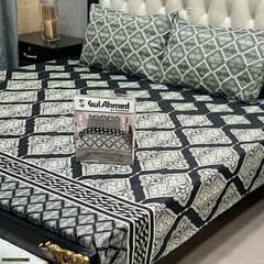 cotton salonica printed king size double bedsheets