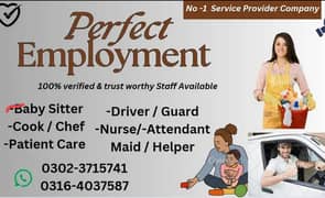 Maid/Helper/Cook/Chief/Patient attendant/Baby sitter/Driver available