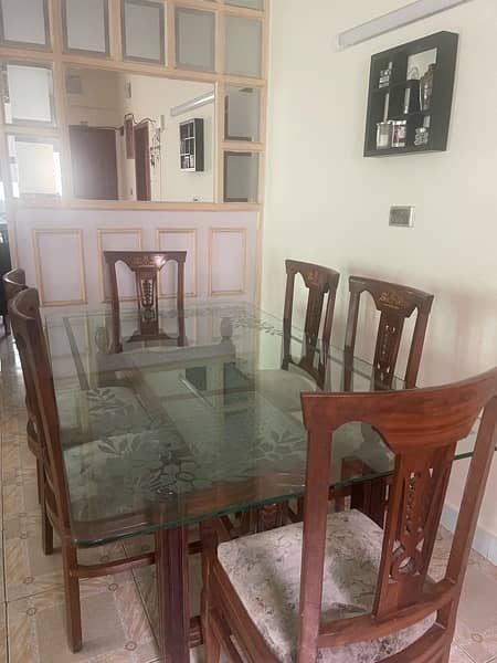 6 seater wooden dining table 1