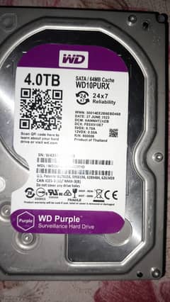 WD Purple 4TB, brand New not used