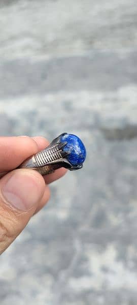 Original Lapis lazuli stone in silver ring 1