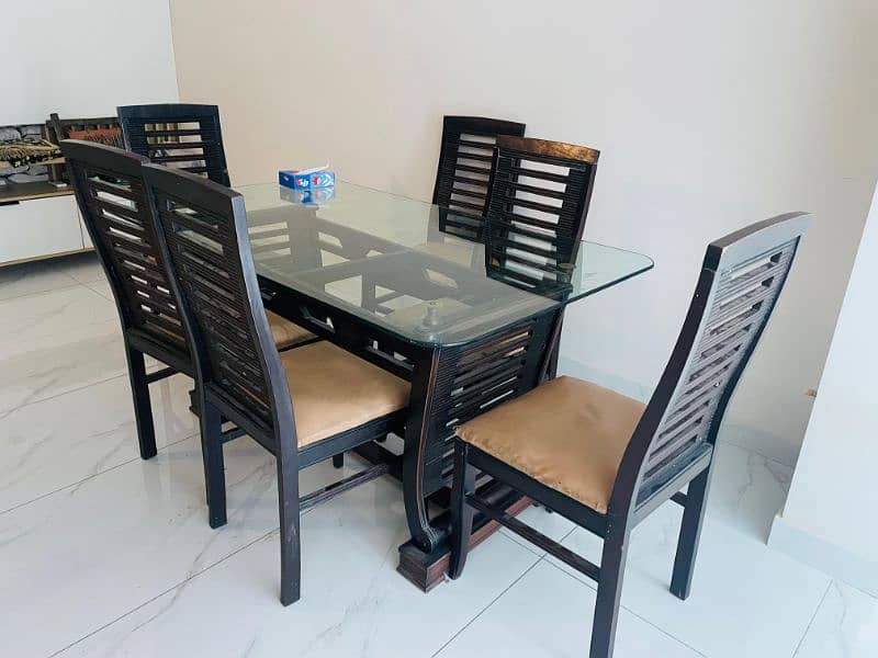 dining table/ six seater/ wooden dining table/ dining for sale 2