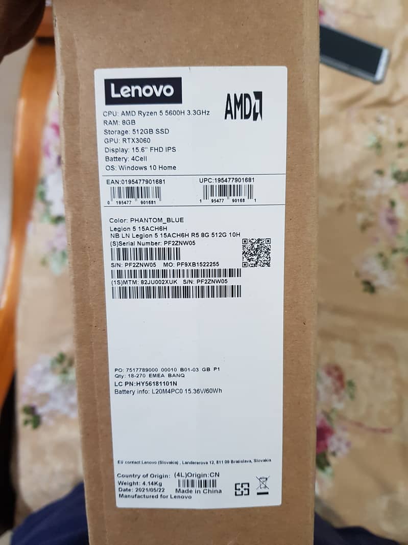 Lenovo Legion 5 Ryzen 5 RTX 3060 & AMD RADEON 9