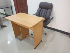 2 computer tables and 1 office chair for sale