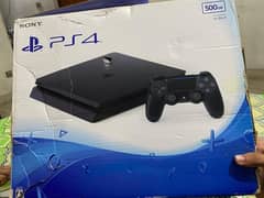 sony PS4 slim  500 gb jet black with controller