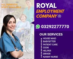 Domestic Staff Chief| Home maid | Cook | Driver| House maids available
