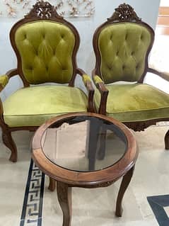 2 Coffee chairs with table