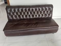 Rich Brown Four-seater Sofa