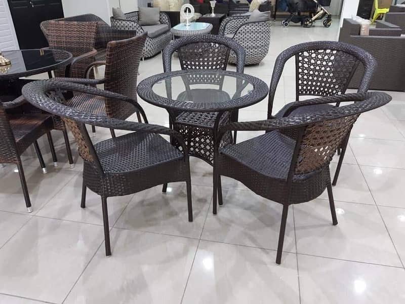 rattan dining table set/garden chairs/outdoor Restaurant furniture 9