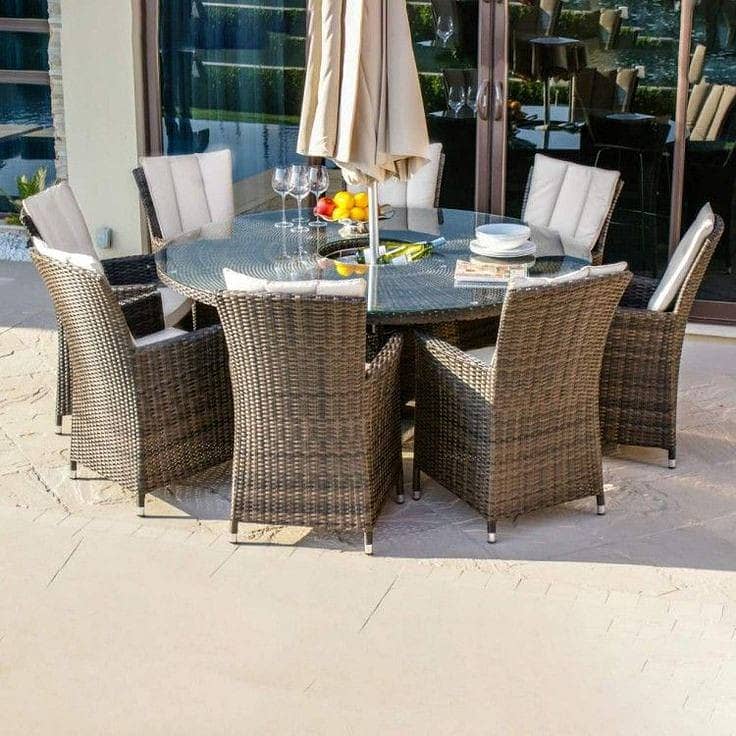 rattan dining table set/garden chairs/outdoor Restaurant furniture 4