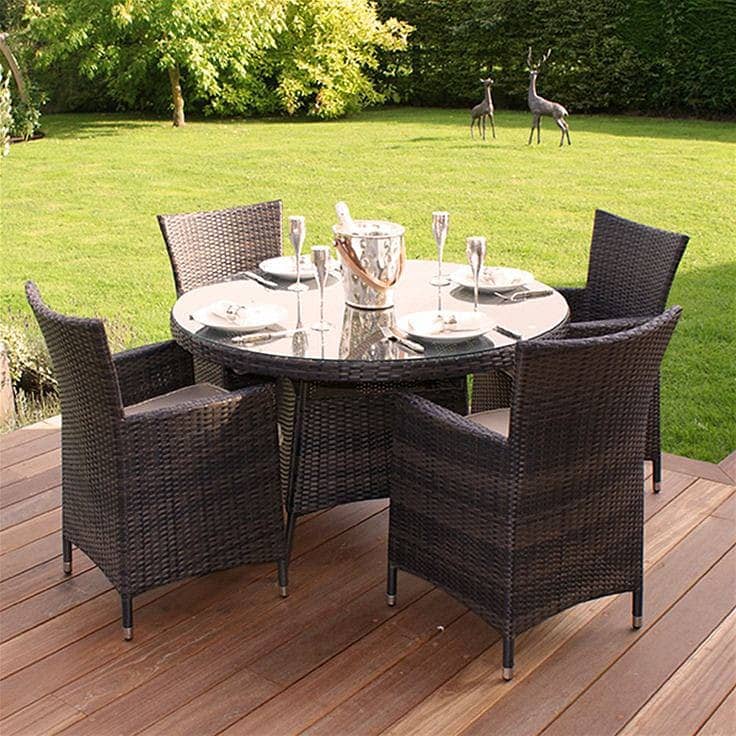 rattan dining table set/garden chairs/outdoor Restaurant furniture 7