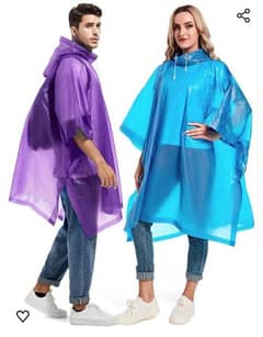 Rain Coat With Drawstring Hood