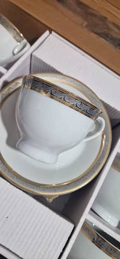 24k gold Tea Saucer set 12 piece