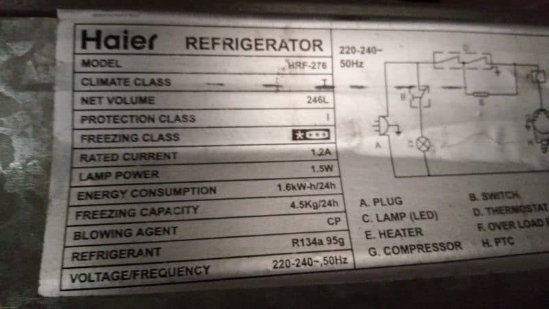 Haier Refrigerator 12 CF 7