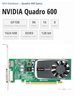 graphic card Nvidia Quadro 600