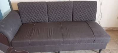 L shaped sofa set, double bed, 2 single bed and fridge