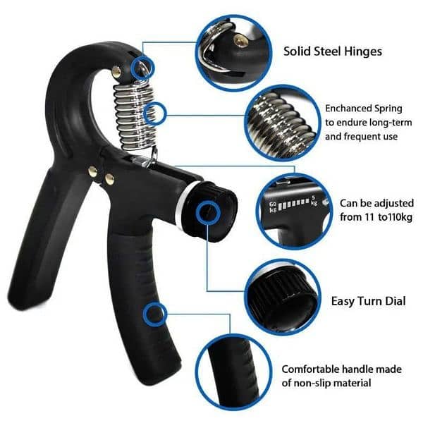 Adjustable Rubber Hand gripper 0