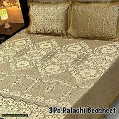 3 PCs Palachi Embossed  Double Bed Sheets