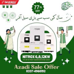 77% OFF ON INVEREX NITROX 6KW 8KW 12KW AZADI SALE OFFER