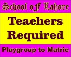 Urgently Required Female Teachers (Juniosrs & Seniors)