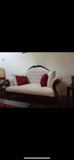 Sofa Set / 4 Seater Sofa Set / Wooden Sofa / Sofa with Tabels