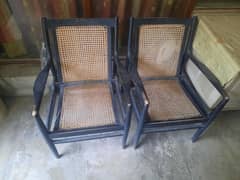 Wooden Chairs with Cane