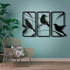 Stylish Black Wooden Bird Wall Hanging | Wall Hanging Home Decor