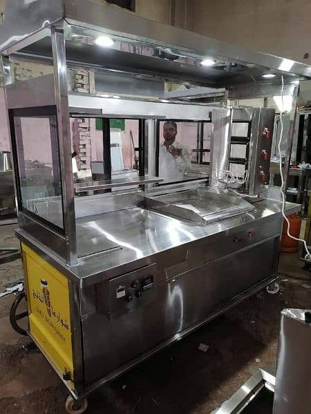 Shawarma Counter | Fast Food Counters | Wheel Cart | BBQ Counter 2