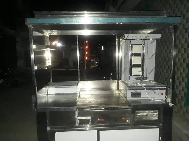 Shawarma Counter | Fast Food Counters | Wheel Cart | BBQ Counter 5