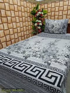 2 piece single cotton printed bedsheets