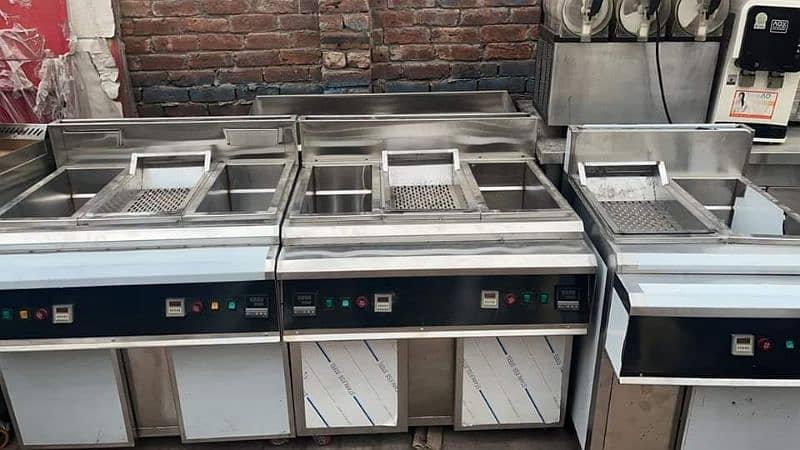 Commercial Fryers Stock For Sale | Hot Grill| Working & Breading Table 1