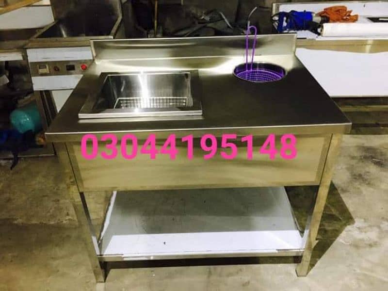 Commercial Fryers Stock For Sale | Hot Grill| Working & Breading Table 15