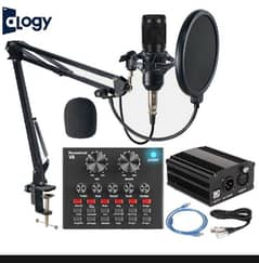 BM800 condenser microphone + V8 sound card + phantom power supply. 3in1
