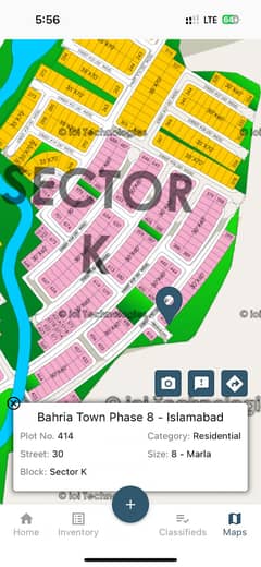 8 marla plot for sale in sector K