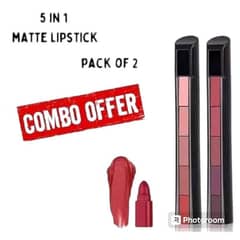 5 in 1 Matte Lipstick Pack of 2