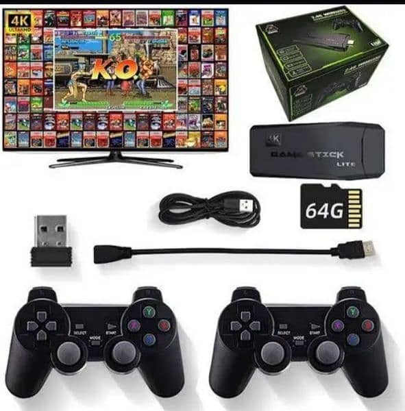 Game Stick 4K With 20k Games And 64Gb Memory Card 1