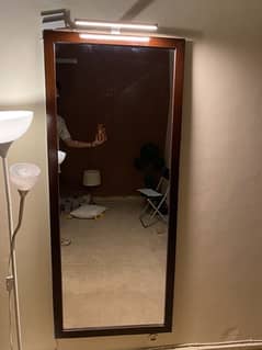 Full length mirror with light