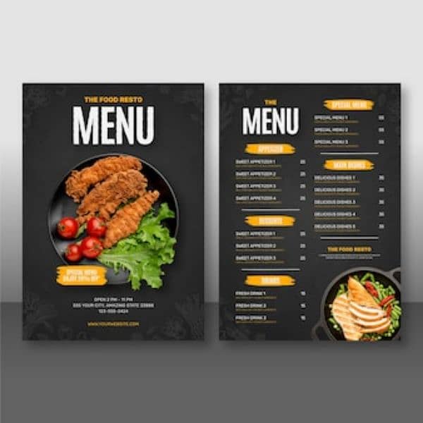 Cv, logo, menu and pamphlet designer. 4