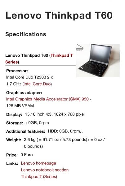 Lenovo T 60 5