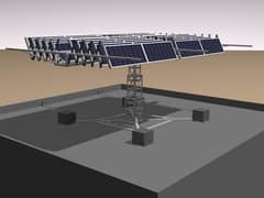 Solar panel folding system and solar trolly