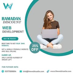 Get 25% discount on website design and development services