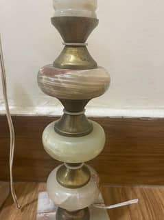 Marbel lamps, with brass separators, unique decoration item