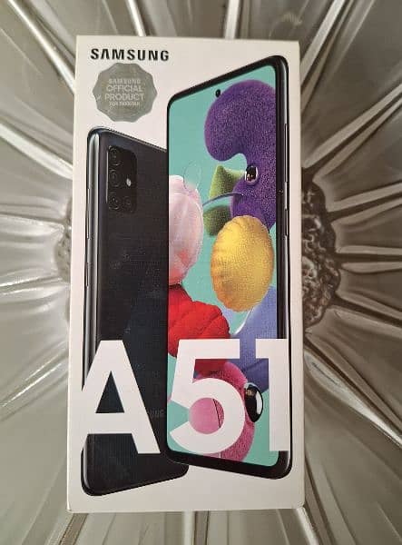 Samsung Galaxy A51 available in good condition with IMEI matched box 8