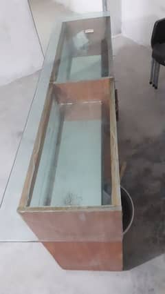 Glass wooden counter for sale