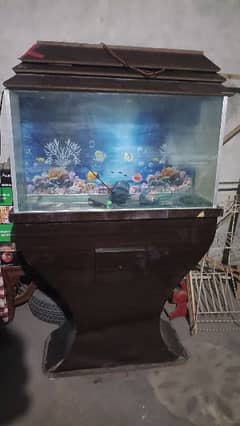 2Fish Aquarium conditon7/10 With Filter,pump,stones,flowers