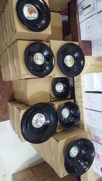 Black Marble plates, 18 Piece Plates Set 5